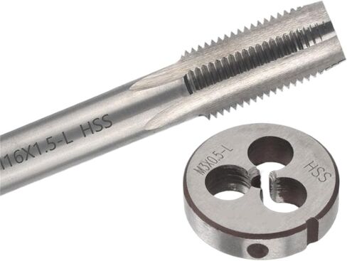 1 مجموعة HSS 6542 اليد اليسرى متري المسمار ويموت مجموعة موضوع يموت الحنفية M22-M25 X1.0/1.5/2.0/2.5 التنصت وأداة إصلاح (M23X1 LH) in Kuwait