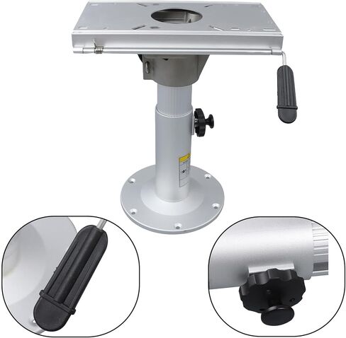 GXYWADY قاعدة مقعد القارب ذات الارتفاع القابل للتعديل مع قاعدة كرسي القارب المنزلق مع ارتفاع قابل للتعديل من 13 بوصة إلى 19 بوصة كرسي الكابتن لمقاعد القارب in Kuwait
