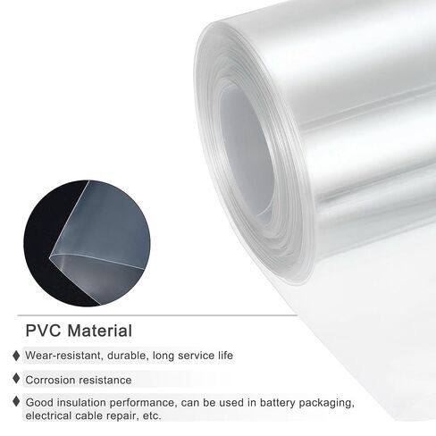 Generic غلاف البطارية PVC أنابيب الانكماش الحراري 48 مم ضياء 75 مم مسطحة 33 قدم (10 أمتار) عزل جيد واضح لحزمة البطارية in Kuwait