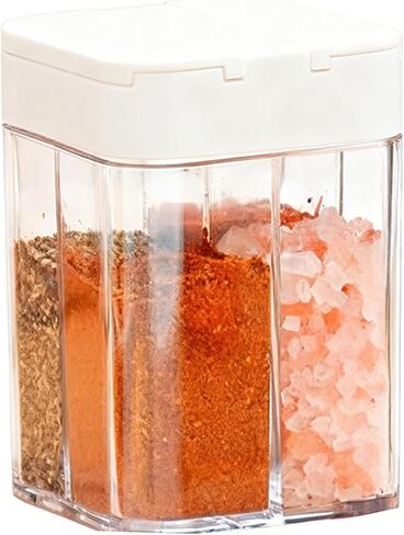 4-in-1 Camping Spice Containers Portable Multi Shaker Container for Travel Spices Seasoning Kit and Mini Organizer Set Salt and Pepper Jars for Camp Cooking and Traveling Essentials in Kuwait