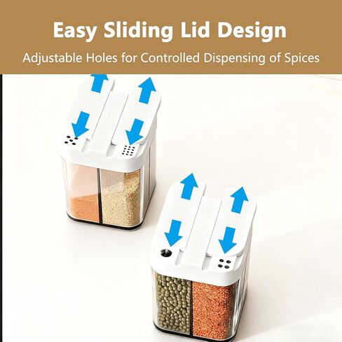 4-in-1 Camping Spice Containers Portable Multi Shaker Container for Travel Spices Seasoning Kit and Mini Organizer Set Salt and Pepper Jars for Camp Cooking and Traveling Essentials in Kuwait
