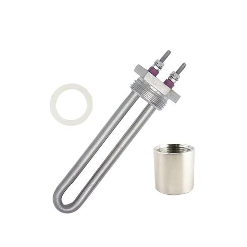 DN25 220V 500W Stainless Steel Electrical Tubular Heater Immersion Water Heating Element with 1 Inch Thread 1Pcs(Heater Thread nut) in Saudi Arabia