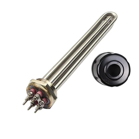 SUS316L DN50 2 بوصة عنصر تسخين غاطس 220 فولت/380 فولت 12 مم سخان مياه أنبوبي 3KW/6KW/9KW/12KW 1 قطعة (صمولة السخان، 380V_6KW 300MML) in Kuwait