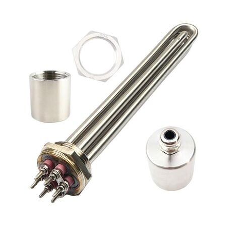 DN40 380V 9KW SUS316 Water Heating Element Electric Tubular Immersion Heater Resistance 1Pcs(Heater Set) in Kuwait