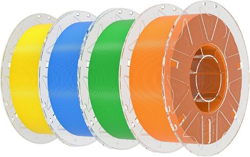 خيوط Creality PLA 1.75 مم، حزمة خيوط Hyper RFID PLA 4 كجم، سرعة عالية 30-600 مم/ثانية 1 كجم (2.2 رطل)/خيوط بكرة تدعم CFS، 4 عبوات (أخضر، برتقالي، أصفر، أزرق) in Kuwait