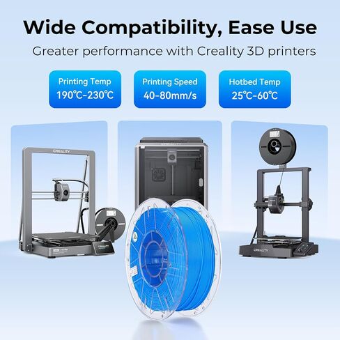 خيوط Creality PLA 1.75 مم، حزمة خيوط Hyper RFID PLA 4 كجم، سرعة عالية 30-600 مم/ثانية 1 كجم (2.2 رطل)/خيوط بكرة تدعم CFS، 4 عبوات (أخضر، برتقالي، أصفر، أزرق) in Kuwait