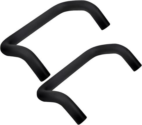 Door Pull Handle (2 Pcs), Black Anodized Aluminum, 6.3 in Hole Spacing, Angled Design, Heavy Duty for Standard Doors in Kuwait