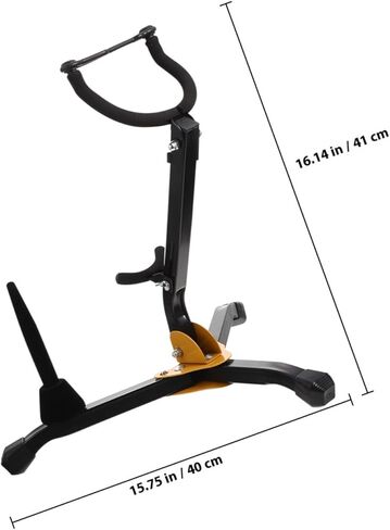 Kisangel Foldable Sax Tripod Stand for Alto Tenor Saxophone and Clarinet, Portable Black Saxophone Holder Compatible with Flute, Lightweight Music Instrument Accessory for Practice in Kuwait