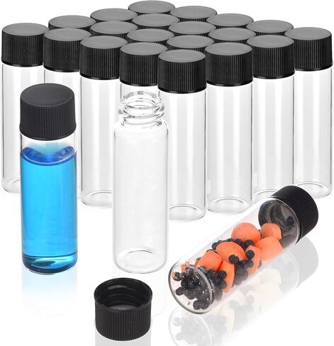 BIGLEE 100PCS 8ML Clear Small Glass Vials with Screw Caps in Kuwait