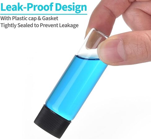 BIGLEE 100PCS 8ML Clear Small Glass Vials with Screw Caps in Kuwait