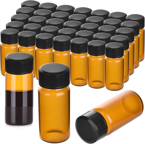 BIGLEE 100PCS 8ML Clear Small Glass Vials with Screw Caps in Kuwait