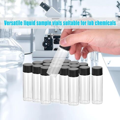 BIGLEE 100PCS 8ML Clear Small Glass Vials with Screw Caps in Kuwait