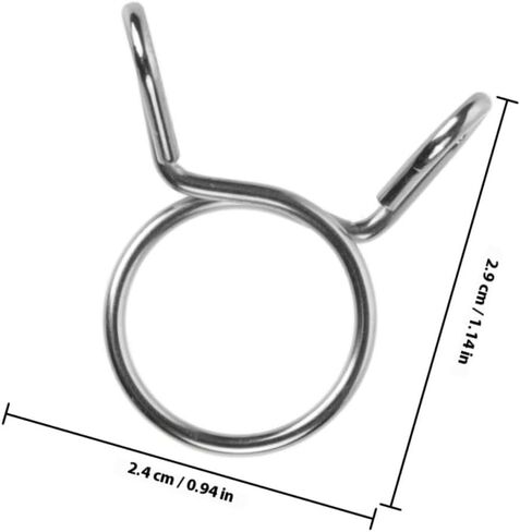 iplusmile 2pcs Manganese Steel Spring Hose Clamps, Elastic Pipe Clips for Automotive and Plumbing, Small Wire Hose Fasteners for Low Pressure Water and Gas Lines in Kuwait