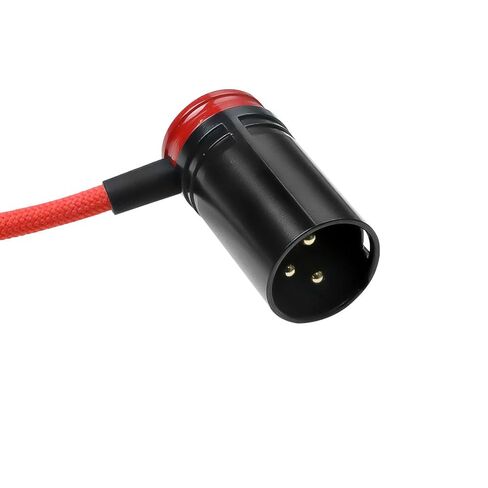 كابلات ألفين منخفضة الحجم XLR 3 Pin ذكر إلى أنثى كابل ملفوف فائق المرونة، معزز بالأراميد لسوني|كانون|كاميرات Blackmagic Pro وصوت الاستوديو (أحمر) in Saudi Arabia
