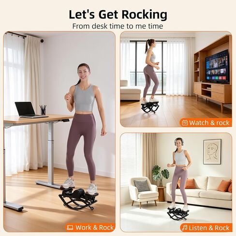 The Rock Stepper Side to Side, U-Shaped Low-Impact Mini Stepper, Quiet Lateral Rocking Step Machine, Compact Stair Stepper for Home Workout & Leg Glut in Kuwait