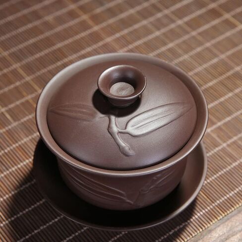 ييشينغ الصينية Zisha Gaiwan اليدوية 170 مللي الخزف الصيني Gaiwan الكونغفو فنجان الشاي الصيني التقليدي طقم شاي الشاي in Kuwait