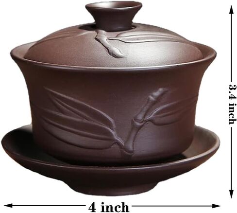 ييشينغ الصينية Zisha Gaiwan اليدوية 170 مللي الخزف الصيني Gaiwan الكونغفو فنجان الشاي الصيني التقليدي طقم شاي الشاي in Kuwait