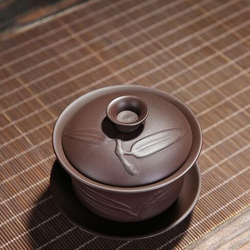 ييشينغ الصينية Zisha Gaiwan اليدوية 170 مللي الخزف الصيني Gaiwan الكونغفو فنجان الشاي الصيني التقليدي طقم شاي الشاي in Kuwait
