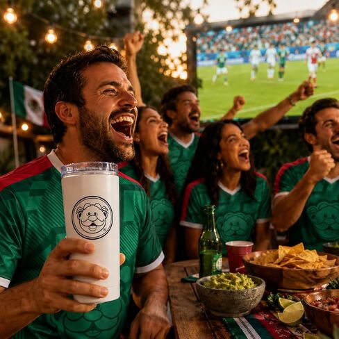 Dr. Simi White Soccer Tumbler – 23 oz Travel Cup with Lid | Fan Drinkware for Sports Fans & Collectors in Kuwait