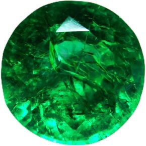 7.2 Ct Natural Emerald Untreated Green Colombian Round Cut CERTIFIED Gemstone in Kuwait