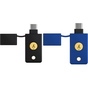 2Pack Silicone Protective Case for YubiKey 5C NFC,Cover Holder for Yubico Security Key C NFC,Quick Access & Everyday Protection-Black and Blue in Saudi Arabia