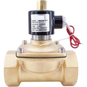 2 Way 0.1-1Mpa G1 1/2" 2W400-40K / G2 2W500-50K NBR Seal Normally Open Brass Water Air Solenoid Valve(DN32,AC220V) in Saudi Arabia