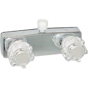 Two Handle 4 Inch Shower Valve with Vacuum Breaker Plastic Chrome Adjustable Knob Operation 2.5 GPM Flow Rate in Saudi Arabia
