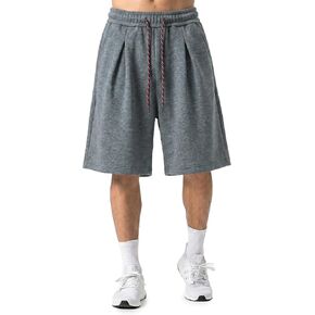 Men's Baggy Sweat Shorts Wide Leg Athletic Lounge Shorts Pleated Drawstring Shorts with Pockets in Saudi Arabia