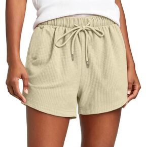Women Drawstring Shorts Workout Elastic Waist Shorts Summer Casual Loose Bottom Running Lightweight Short with Pockets in Kuwait