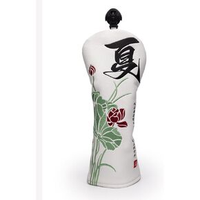 Golf Club Covers, Lotus Golf Head Covers for Drivers, Fairway Woods, Hybrids, Mallet and Blade Putter Golf Headcovers with Advanced Embroidery PU Leather for Most Brand in Kuwait