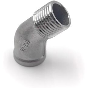 1pc 45FM 3/8" BSP elbow Butt 304 Stainless Steel Pipe Fittings Suitable Home Piping Fitting in Kuwait