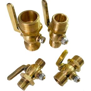 Brass Drain Petcock Shut Off Valve, 1/4" 3/8" 1/2" 3/4" for BSP Male Threaded for Fuel Gas Oil Air, 0.8 Mpa(1/4) in Kuwait