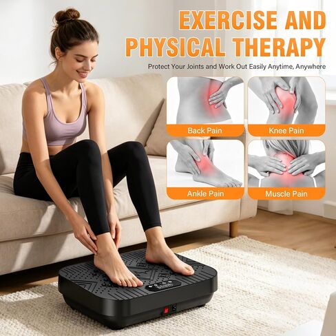 Vibration Plate Exercise Machine: Vibration Plate for Lymphatic Drainage Workout Shake Plate Vibration Plates for Weight Loss with Resistance Bands, Bluetooth Connectivity for Women Men in Kuwait