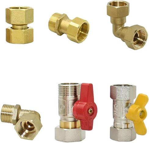 1 قطعة النحاس 1/2 "3/4" 1 "ذكر أنثى موضوع موصل الحنفية 90 درجة تركيبات الكوع أنبوب موصلات تدوير G1/2 G3/4 G1(B) in Kuwait