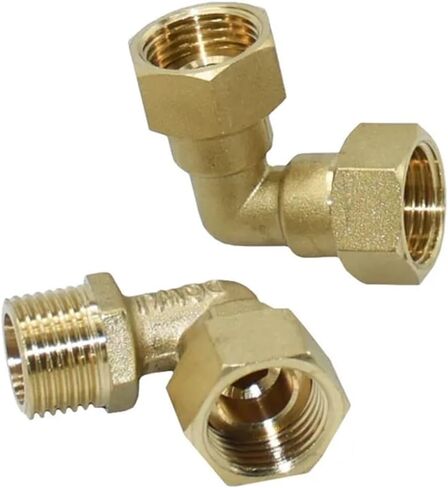 1 قطعة النحاس 1/2 "3/4" 1 "ذكر أنثى موضوع موصل الحنفية 90 درجة تركيبات الكوع أنبوب موصلات تدوير G1/2 G3/4 G1(B) in Kuwait