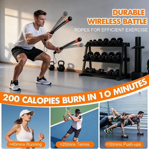 حبال معركة لاسلكية مرجحة قابلة للتعديل للتمرين المنزلي في صالة الألعاب الرياضية HIIT in Kuwait
