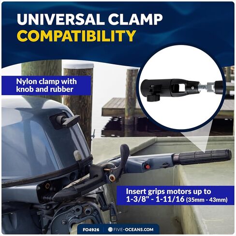 Five Oceans Universal U-Joint Telescopic Tiller Extension Handle for Outboard & Trolling Motors, Extends from 36" - 53", Twist-Lock - Aluminum Tubing with Anti Slip Handle - FO4926 in Kuwait