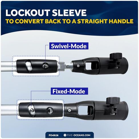 Five Oceans Universal U-Joint Telescopic Tiller Extension Handle for Outboard & Trolling Motors, Extends from 36" - 53", Twist-Lock - Aluminum Tubing with Anti Slip Handle - FO4926 in Kuwait