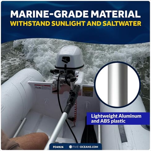 Five Oceans Universal U-Joint Telescopic Tiller Extension Handle for Outboard & Trolling Motors, Extends from 36" - 53", Twist-Lock - Aluminum Tubing with Anti Slip Handle - FO4926 in Kuwait
