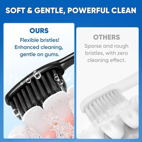 50 PCS Premium Individually Wrapped Bulk Toothbrush Pack, Disposable Toothbrushes, Kids Toothbrush, Medium Soft Bristle Tooth Brushes, Ergonomics Handle, Perfect for Travel Camping Hotel Donation in Kuwait