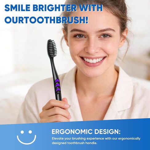 50 PCS Premium Individually Wrapped Bulk Toothbrush Pack, Disposable Toothbrushes, Kids Toothbrush, Medium Soft Bristle Tooth Brushes, Ergonomics Handle, Perfect for Travel Camping Hotel Donation in Kuwait