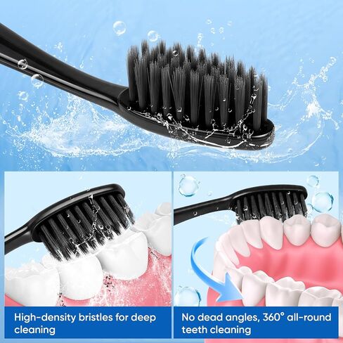 50 PCS Premium Individually Wrapped Bulk Toothbrush Pack, Disposable Toothbrushes, Kids Toothbrush, Medium Soft Bristle Tooth Brushes, Ergonomics Handle, Perfect for Travel Camping Hotel Donation in Kuwait