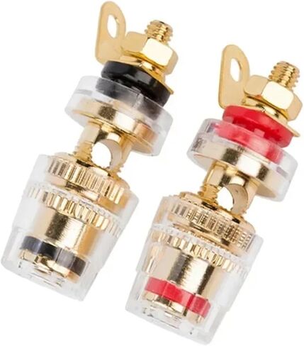 Banana Plug Connector Jack Socket 4mm Binding Post for Amplifier Speaker Terminal Board Gold Plated Consumer Electronics(50pcs) in Kuwait