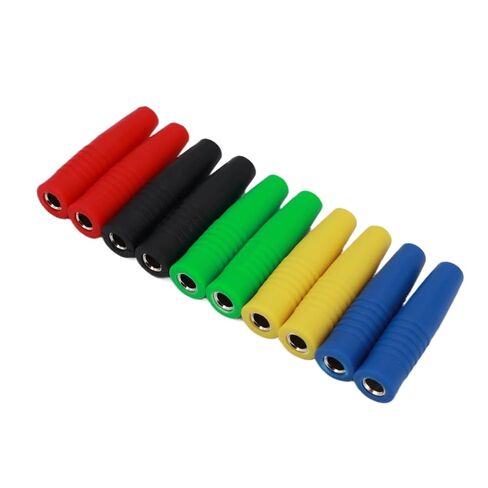 10Pcs Brass 4mm Insulated Banana Female Jack Plug Wire Solder Connector(Green) in Kuwait