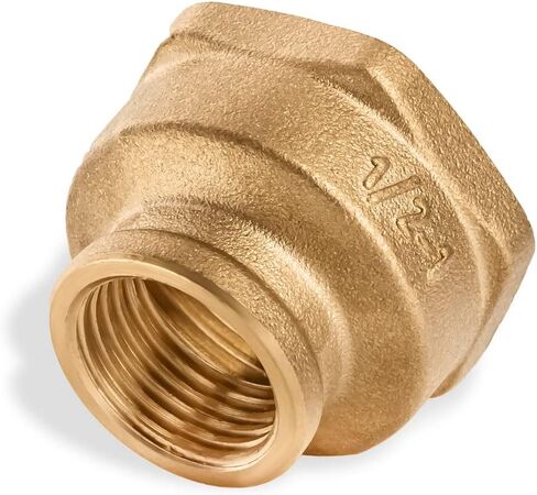 Reducing Coupling 1/2" Female x 1" Female Brass Fitting - Brass Coupling 0,5 incx1 inch Female Brass Pipe Fitting in Kuwait
