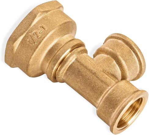 Reducing Coupling 1/2" Female x 1" Female Brass Fitting - Brass Coupling 0,5 incx1 inch Female Brass Pipe Fitting in Kuwait