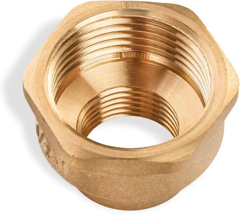 Reducing Coupling 1/2" Female x 1" Female Brass Fitting - Brass Coupling 0,5 incx1 inch Female Brass Pipe Fitting in Kuwait