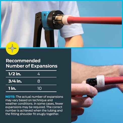 SharkBite PEX-A Expansion Tool Kit, Includes 1/2 inch, 3/4 inch, and 1 inch Expansion Heads, Auto-Rotating Expansion Tool, Lubricant and Carrying Case in Kuwait