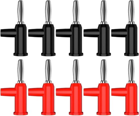 10PCS 4MM Gun Type Stackable Banana Plug Male Terminal Four Leaf Electrical Connector DIY Tools for DIY Projects(5colorsx2) in Kuwait