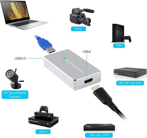 بطاقة التقاط HDMI من TCNEWCL، HDMI إلى USB 3.0، تسجيل البث المباشر ومحول التقاط الفيديو من TCNEWCL in Kuwait